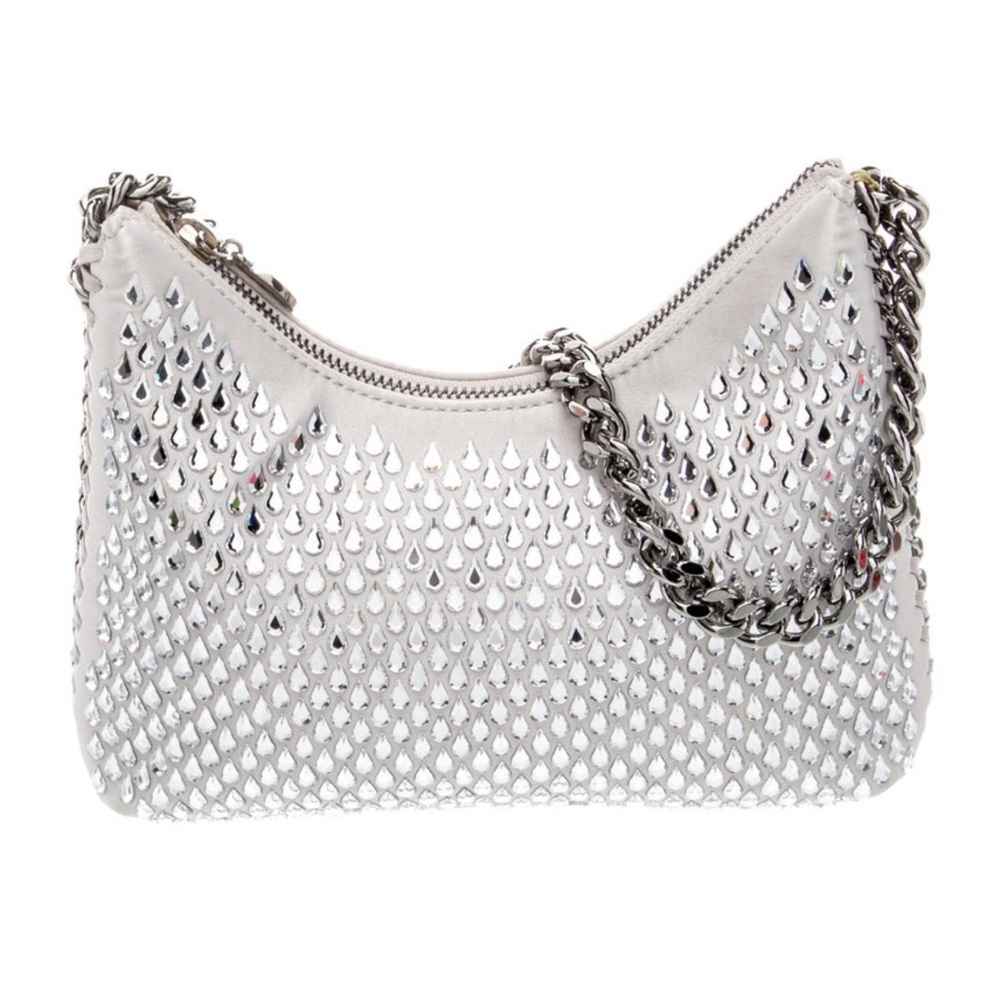 STELLA MCCARTNEY Falabella Crystal Hotfix Zippered Mesh Shoulder RETAIL 1,395 - Picture 9 of 12